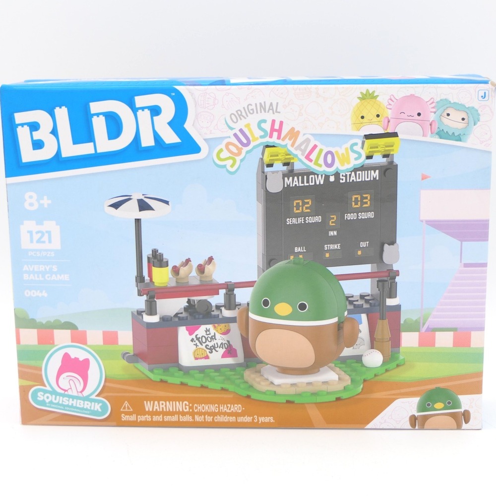 BLDR x Original Squishmallows Avery's Ball Game 0044 121 Pcs Age 8+ Building Toy